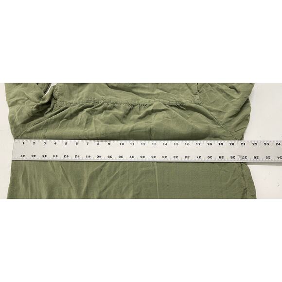 Old Navy Blouse Womens Size S Green Bohemian Boho Hippie Prairie Tunic Top - Picture 5 of 7